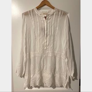 Johnny Was Eyelet Long Sleeved Top l